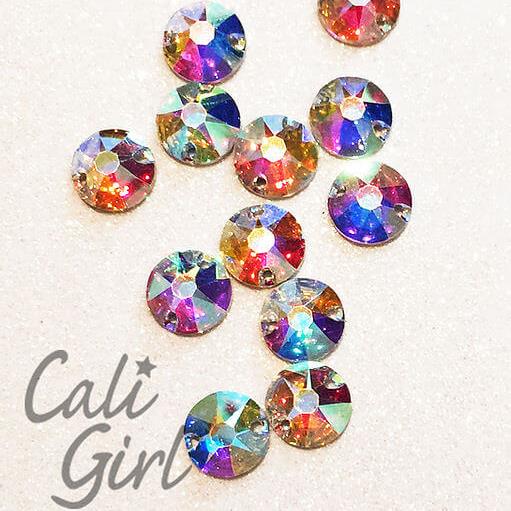 Clear AB Acrylic Round Gems - Cali Girl Calisthenics Gear