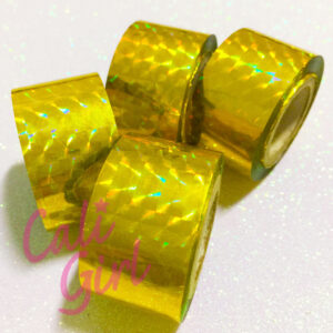 Gold Prism Hologram Rod Tape Roll