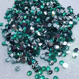 Green Flatback Acrylic Gems