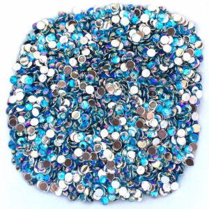 Budget Light Blue Aqua AB Flatback Acrylic Gems