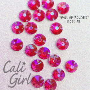 Rose Pink AB Flatback Acrylic Gems
