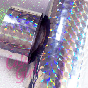 Silver Prism Hologram Rod Tape Roll