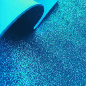 Mid Blue Glitter Foam Sheet