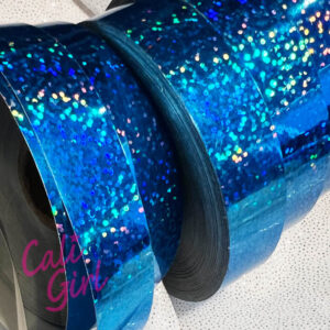 Budget Mid-Biro Blue Holographic Sequin Rod Tape - By the Metre