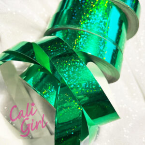 Budget Green Holographic Sequin Rod Tape - By the Metre