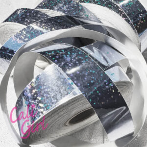 Budget Silver Holographic Sequin Rod Tape - By the Metre