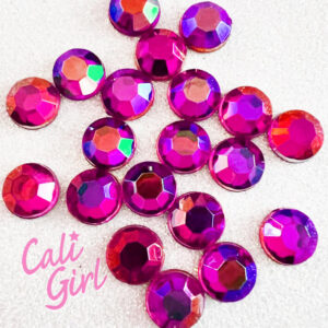 Budget Hyacinth Pink AB Acrylic Round Gems
