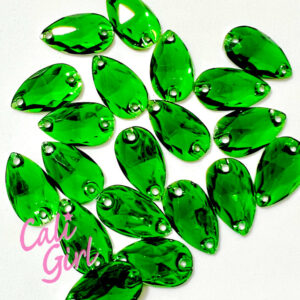 Green Glossy Acrylic Tear Drops
