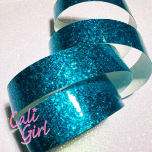 Premium Turquoise Blue Glitter Rod Tape